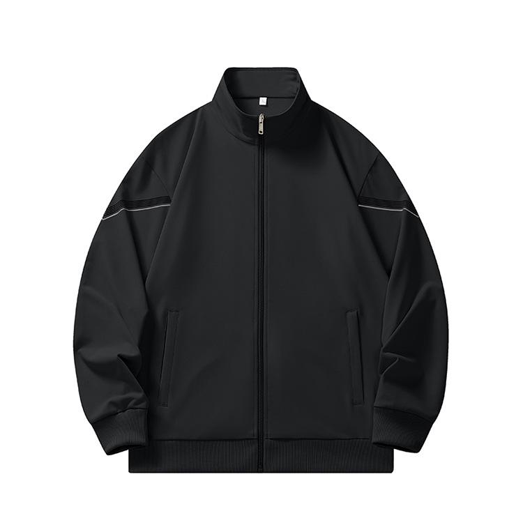 Men's Spring/Autumn Stand-Up Collar Sports Suit: Long Sleeve Running Top & Tapered Leg Pants