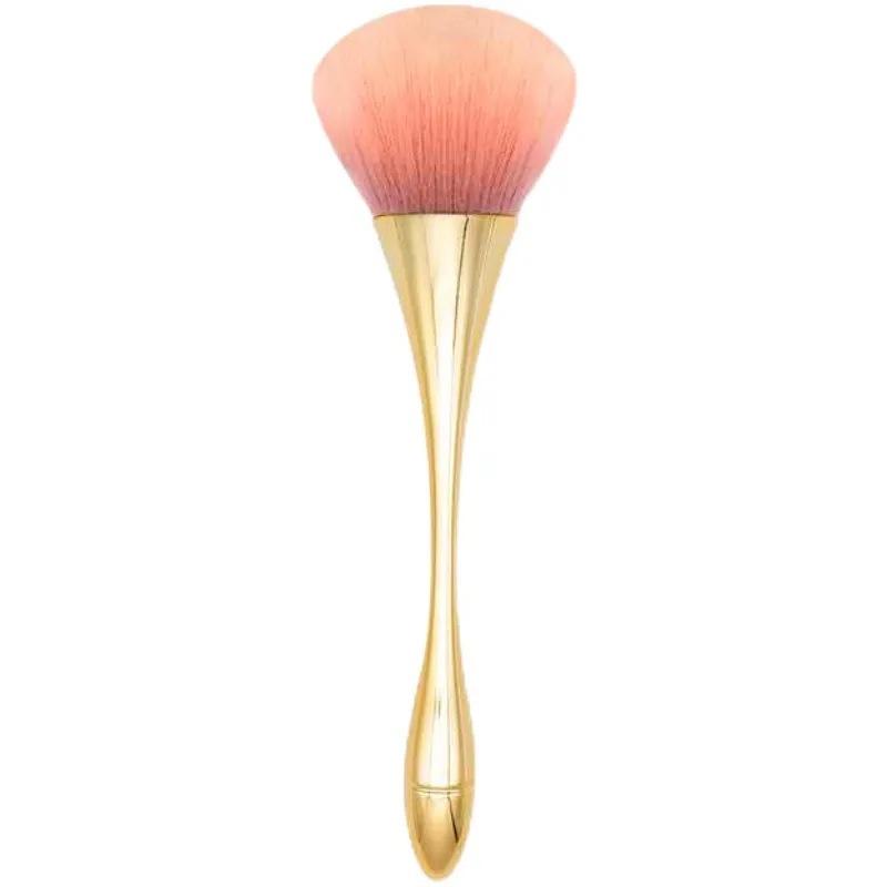 Golden Small Waist Extra Large Powder Blush Brush with Soft Dai Bristles