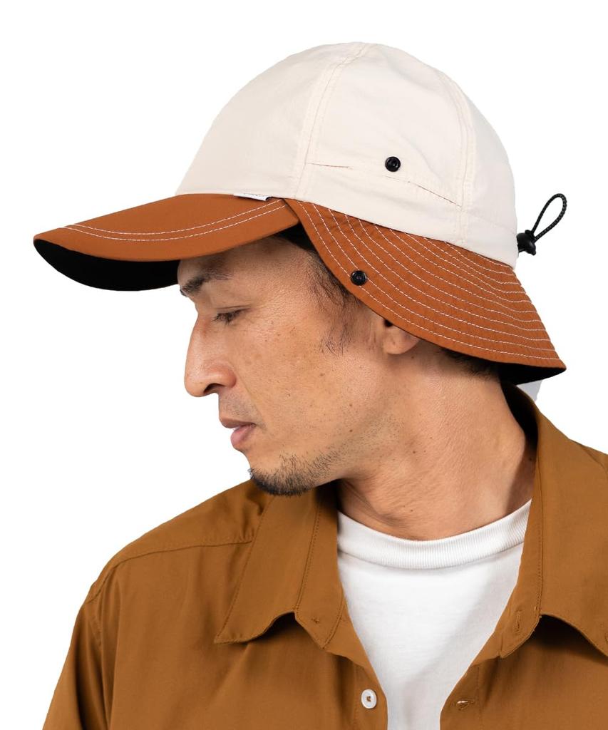 Nakota Double Visor Cap with Double Visor Baseball Cap for Men and Summer UV Heatstroke Stylish Outdoor Cap for Camping and Popular Size Natural X