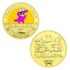 Gold Plated Colored Commemorative Coins for Japanese Manga and Anime Merchandise, Anime Children's Souvenirs