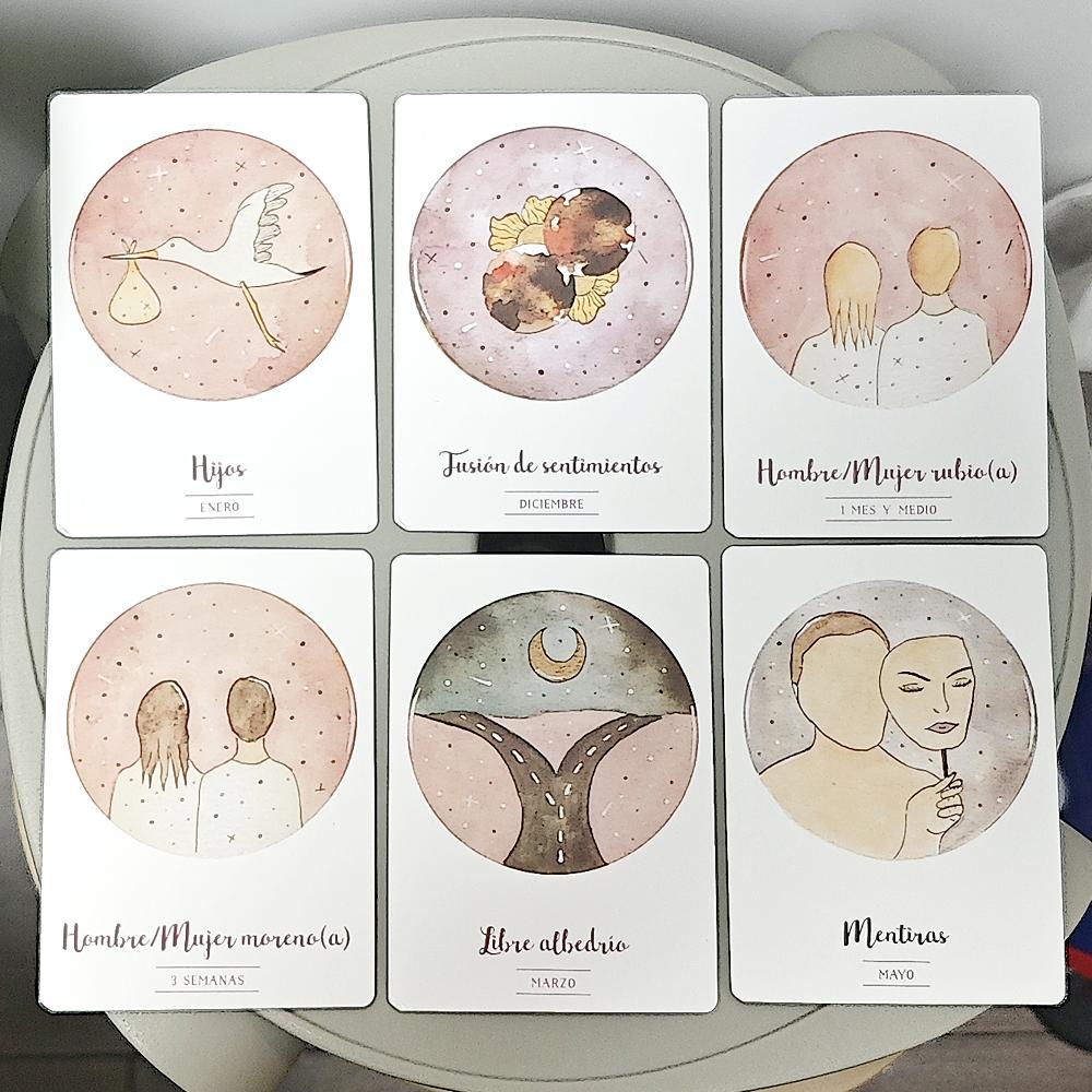 Romantic Love Oracle Deck 42 Pcs Heart Chakra Oracle Cards 10.5*7.5cm In Spanish Language