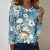Long Sleeve Shirts For Women Cute Print Graphic Tees Blouses Casual Plus Size Basic Tops Pullover