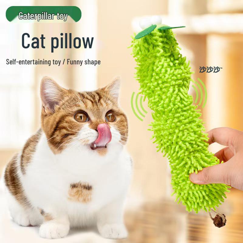 Popular Caterpillar Catnip Plush Toy - Scratch & Bite Resistant