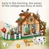 Lustige 899 Stück Mini Stadt Freund Bauernhaus Bausteine Windmühle Architektur Steine Figur Lernspielzeug für Kinder Geschenke