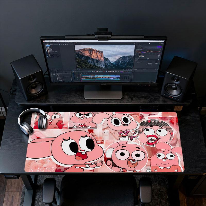 Anais Watterson Mauspads, Große Gaming-Schreibtischmatte, Rutschfestes XXL-Mauspad für Laptop & Tablet, Mini-PC-Spielmatte mit Genähten Kanten
