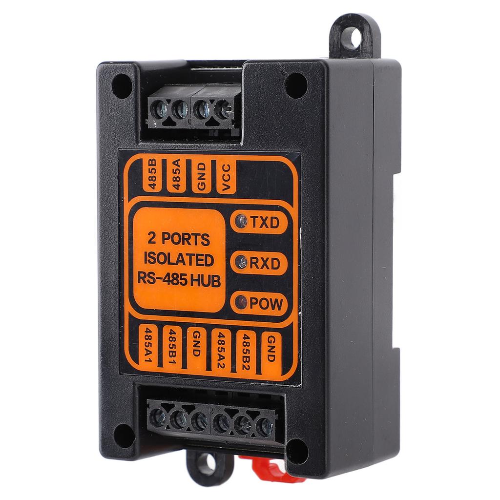 2 Ports Isolated Hub Serial Converter Automatic   Isolated Hub 1 in 2 Out Industrial Isolated Hub for Outdoor Engineering Applications