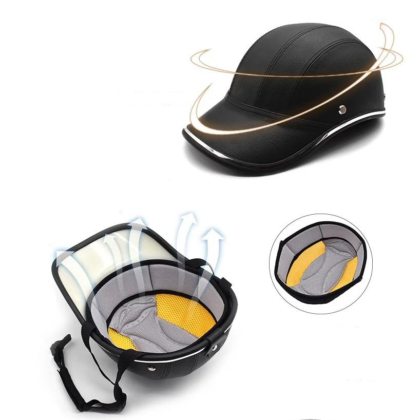 Motorcycle Helmet Electric Vehicle Harley Half Helmet Summer Helmet Baseball Cap Helmet Men and Women Lightweight Safety