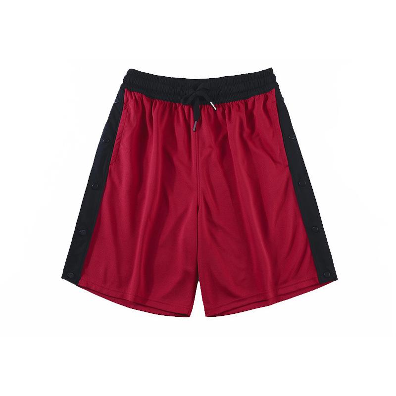 Men's American Style Quick-Dry Sports Shorts - Basketball & Marathon Training Snap-Button Loose Fit - Five-Point Length