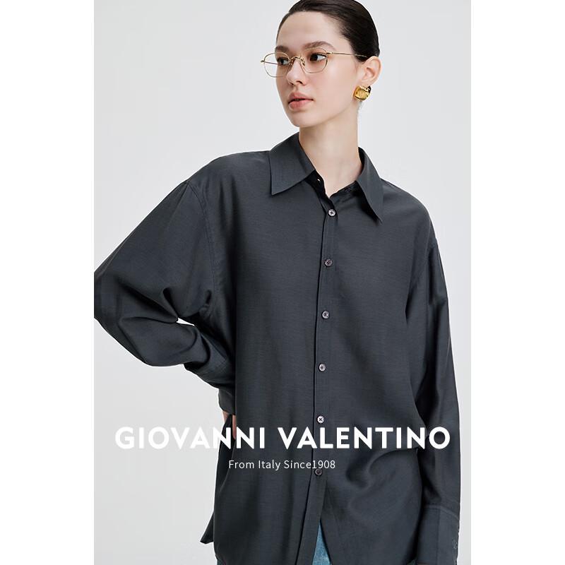 GIOVANNI VALENTINO Women's Long-Sleeve Casual Shirt