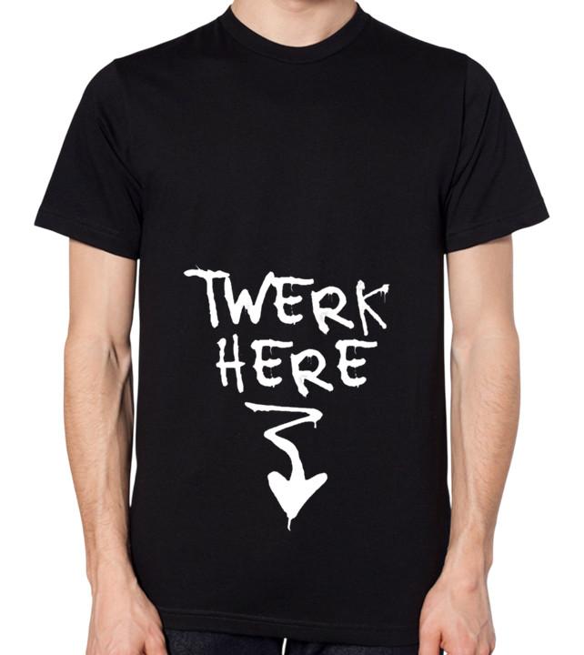 Twerk Here T-Shirt Men Women Unisex Dance Dancing Booty Popping Top S разноцветный