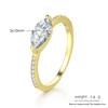 Wedding Rings For Women Simple Elegant Oval Zircon Light Gold Color Party Finger Ring Gift Fashion Jewelry R870