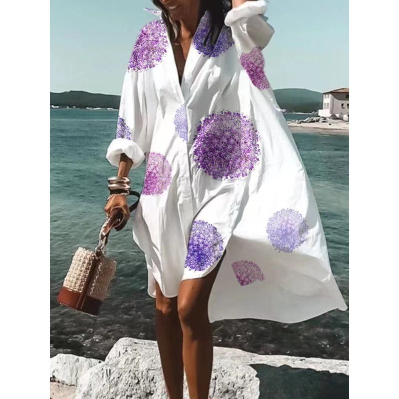 DICFY Women's Fashion Spring Autumn Long Sleeve Casual Dresses