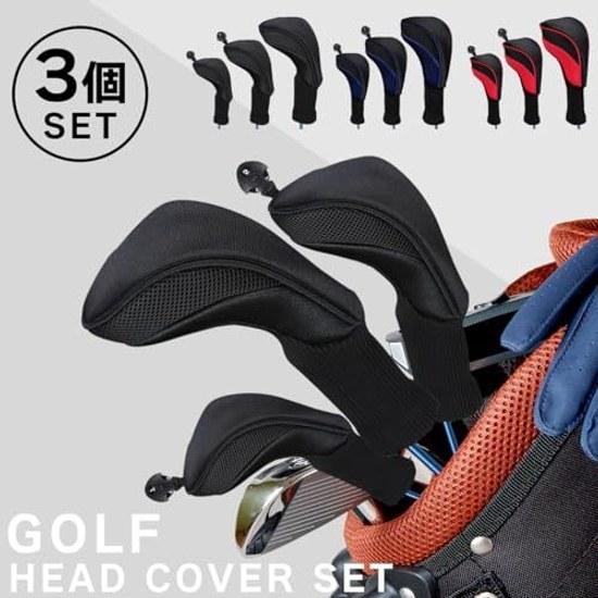Sulanx Golf Head Cover Set Driver Fairway Wood Utility Single 3-Piece 4-Piece 5-Piece