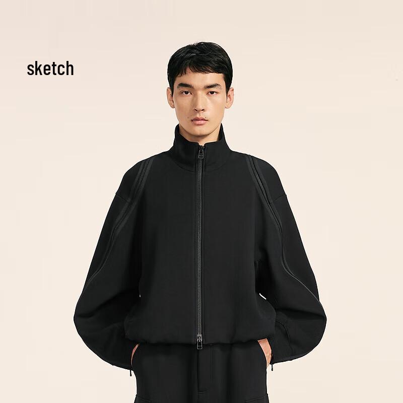 

CROQUIS Men s Fall 2024 Loose Stand-Collar Long Sleeve Sweatshirt S