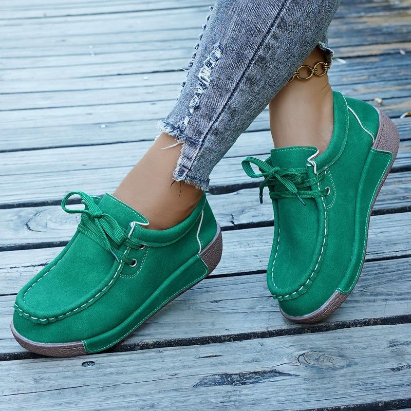 

Large-sized Flat Shoes, New Thick-soled Board Shoes, Fashionable Sports Casual Shoes, Board Shoes 36 зелёный