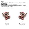 Angel Figurine for Mantel Xmas Acrylic Ornament, 2D Flat Tree Gingerbread Man Ornament with Seasonal Tabletop Display Rotatable Base, Christmas Table