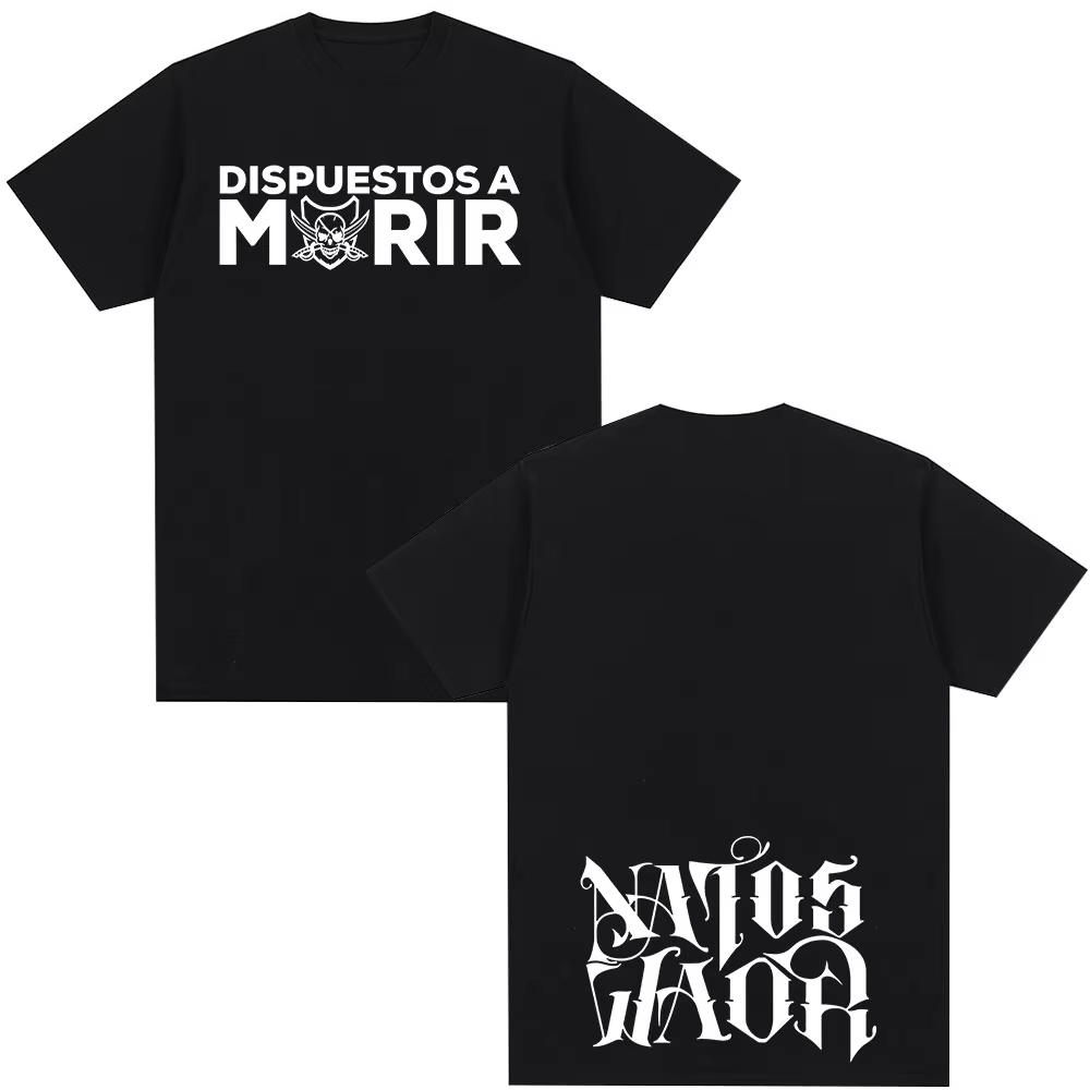 Rapper Natos Y Waor 100cotton Unisexs Shirt Summer Graphics Shirts Womens Y2k Hip Hop Short Sleeve Streetwear Tshirt