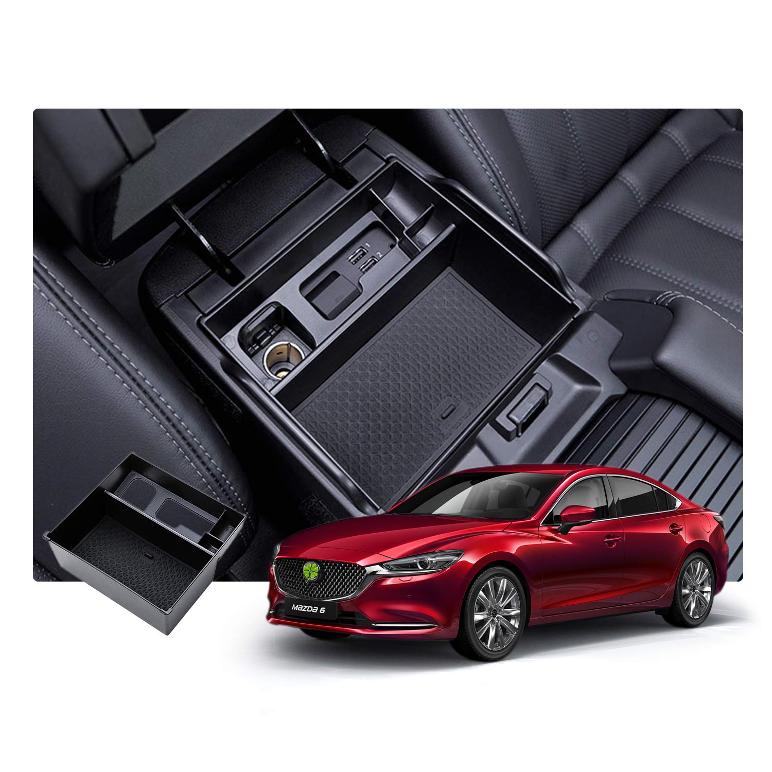 

[RUIYA] Mazda 6 Atenza GJ Series 2018~ Аксессуар-лоток в консольный бокс Atenza Консольный лоток Специально для автомобиля Бокс для хранения в автомобиле Аксессуары для автомобиля Mazda 6 At