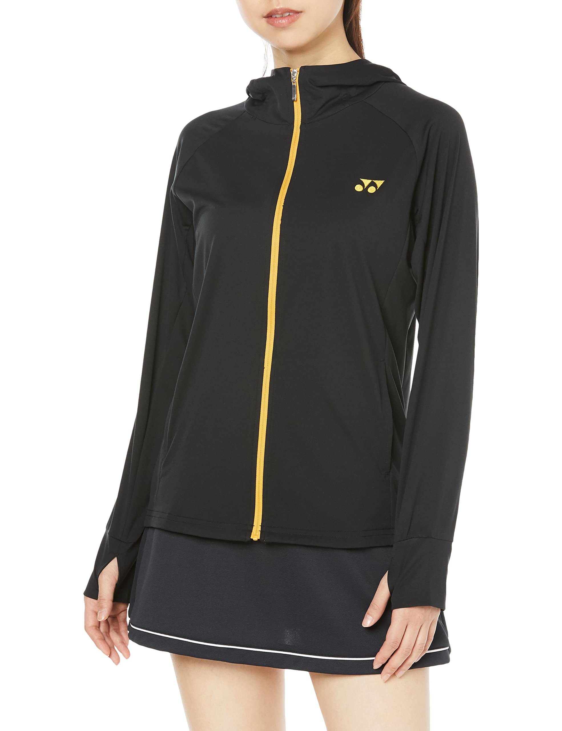 

Yonex Knit Black Medium Women s Warm-Up Hoodie, 57076, (007),