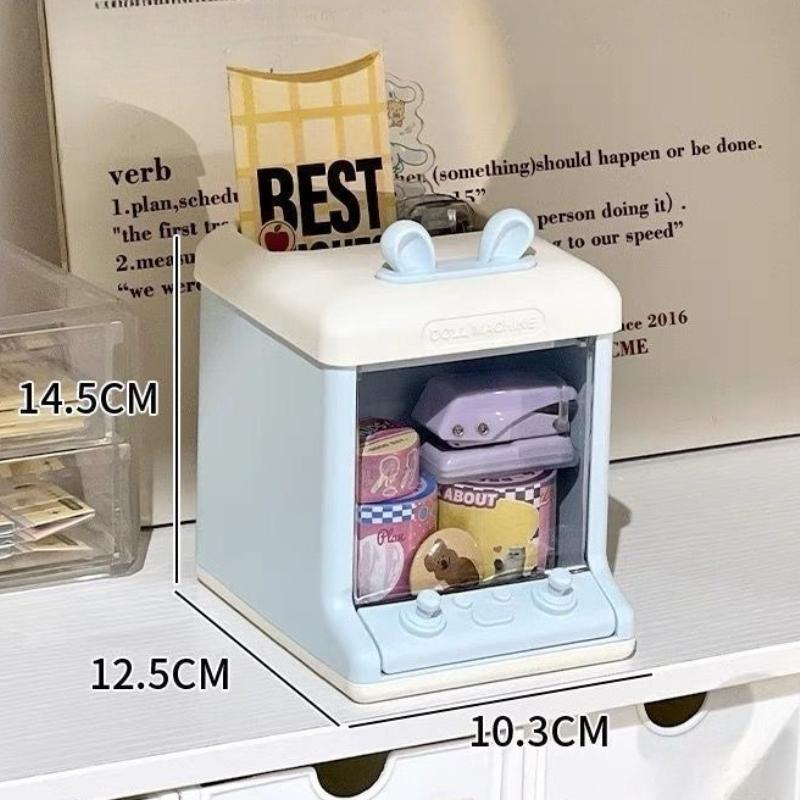 Cute Girly Claw Machine Pen Holder Creative Student Desktop Stationery Storage Box Multi-function Plush Doll Storage Box New