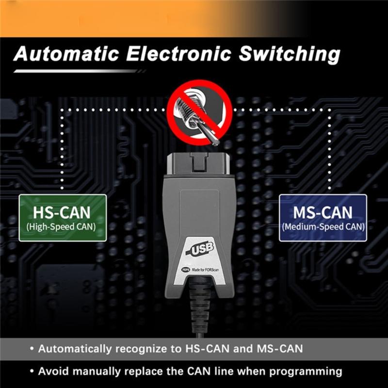 ELM327 USB OBD2 automobilový skener ELM327 USB OBD2 OBDII Auto Diagnostický nástroj pro MS-CAN