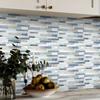 25PCS New Marble Pattern Kitchen Stickers 3D Effect Crystal Waterproof Bathroom Tile Stickers Self-Adhesive Oilproof Wallpaper