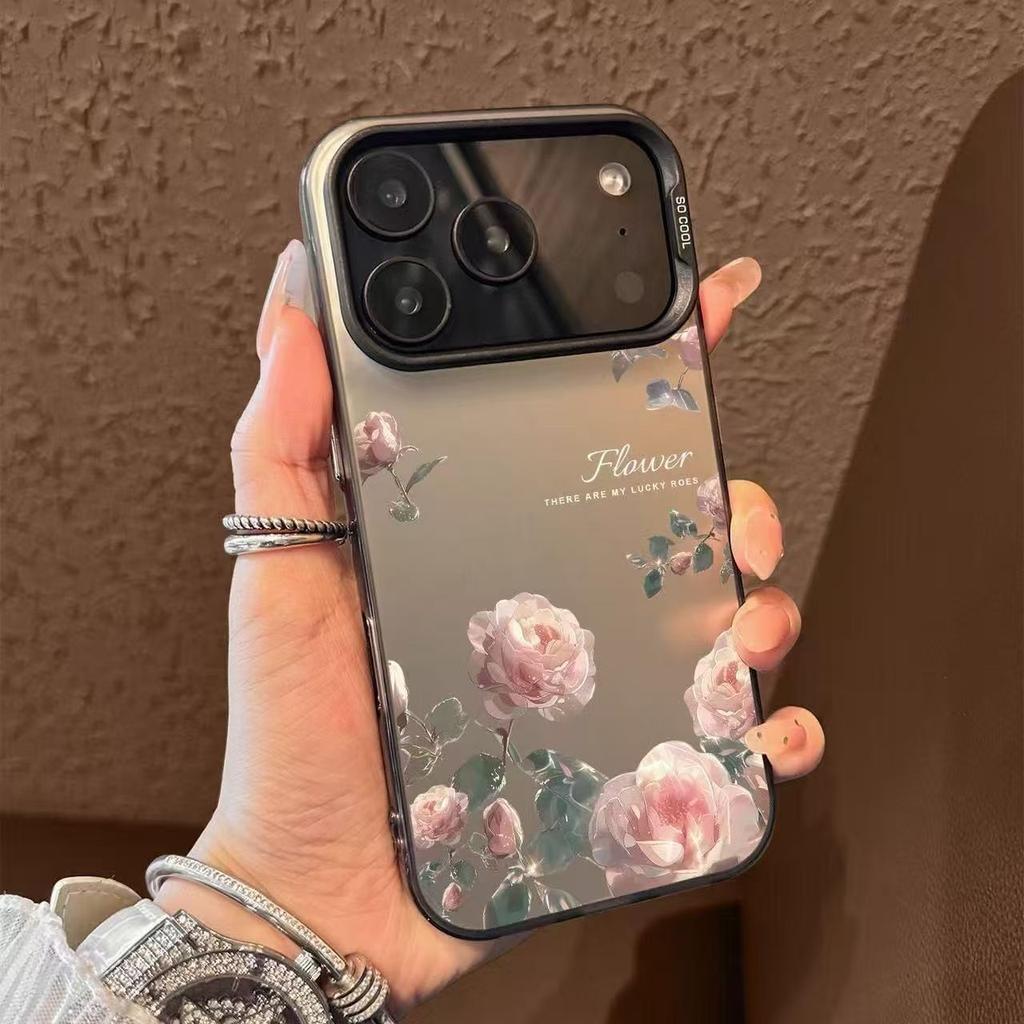 Pink Roses Pattern Phone Case For iPhone 17 Air 16 e 15 14 13 12 11 Pro Max Mini Plus X XR XS SE 2020 2022 Coque Funda