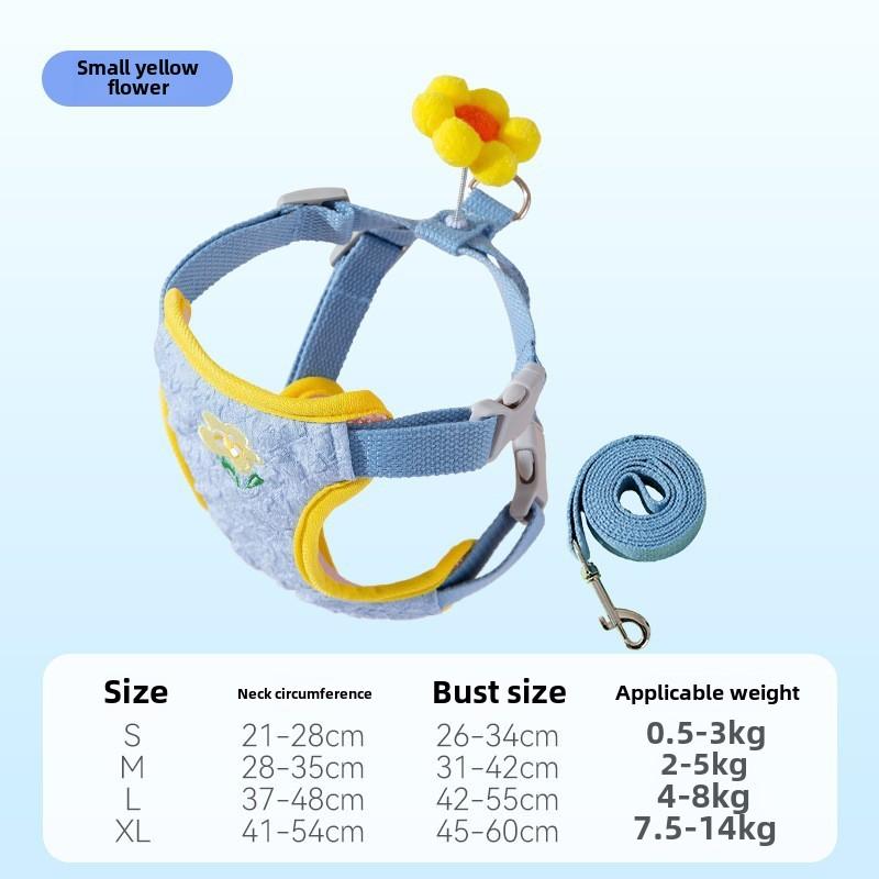 Hund Cartoon Atmungsaktive Leine Haustier Brustgurt Weste Typ Spaziergang Hundeleine Katze Aus Haustierleine Zubehör