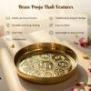 DSH Pure Brass Puja Thali Plate With Embossed Design 8 Inch Best