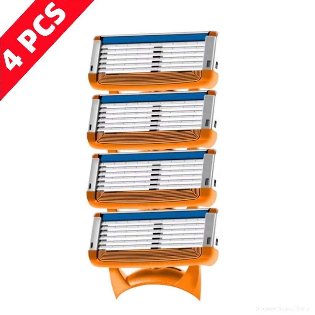 Replaceable Heads Men's Razor 5 Layer Blades Replacement Male Manual Razor Face Beard Hair Trimmer