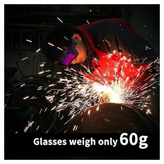 Schweißhelm Schutzbrille Solar Automatisch Abdunkelnd Schweißbrille mit verstellbarem Lampenschirm