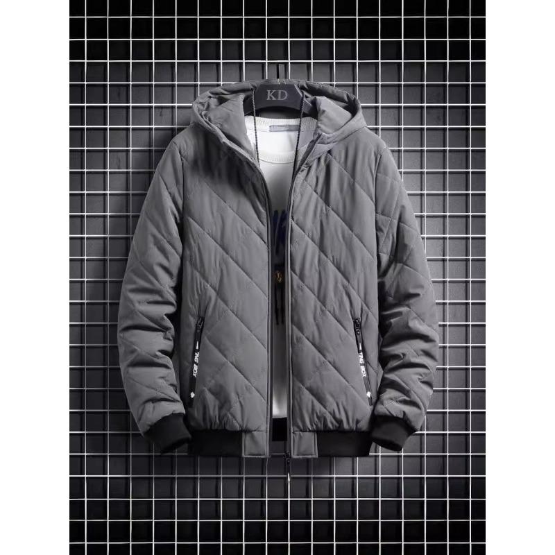 Herren Frühling und Herbst Plus Dünner Samt Langarm Kapuzenjacke für Herren Vielseitige Lockere Freizeitjacke