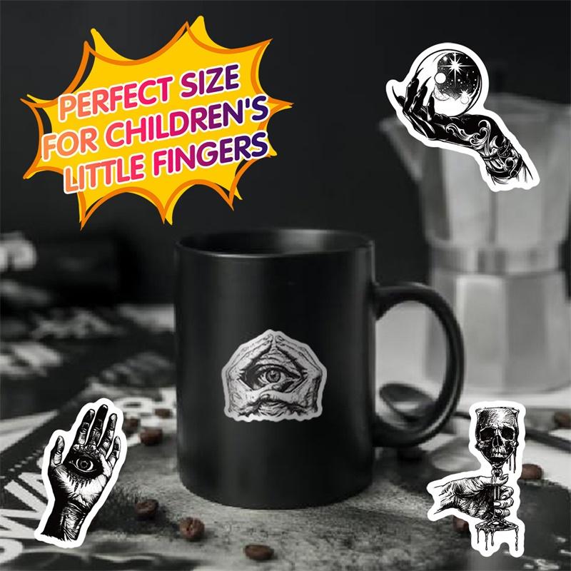 10/30/50PCS Kawaii Exaggerated Gothic Sticky PVC Sticker Aesthetic DIY Decoration Scrapbooking Hand Accounting Supplies