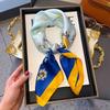 70cm Square Silk-Like Scarf Women Lightweight Fashion Accessory Office Chic Neck Wrap Stylish Print Design