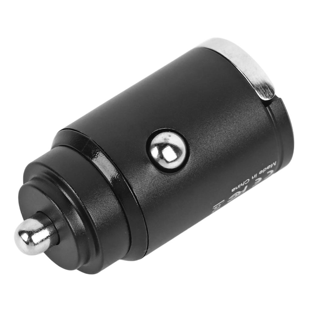 Mini Car Charger Dual Ports PD30W QC3.0 Fast Charging Aluminum Alloy USB Car Charger Adapter for