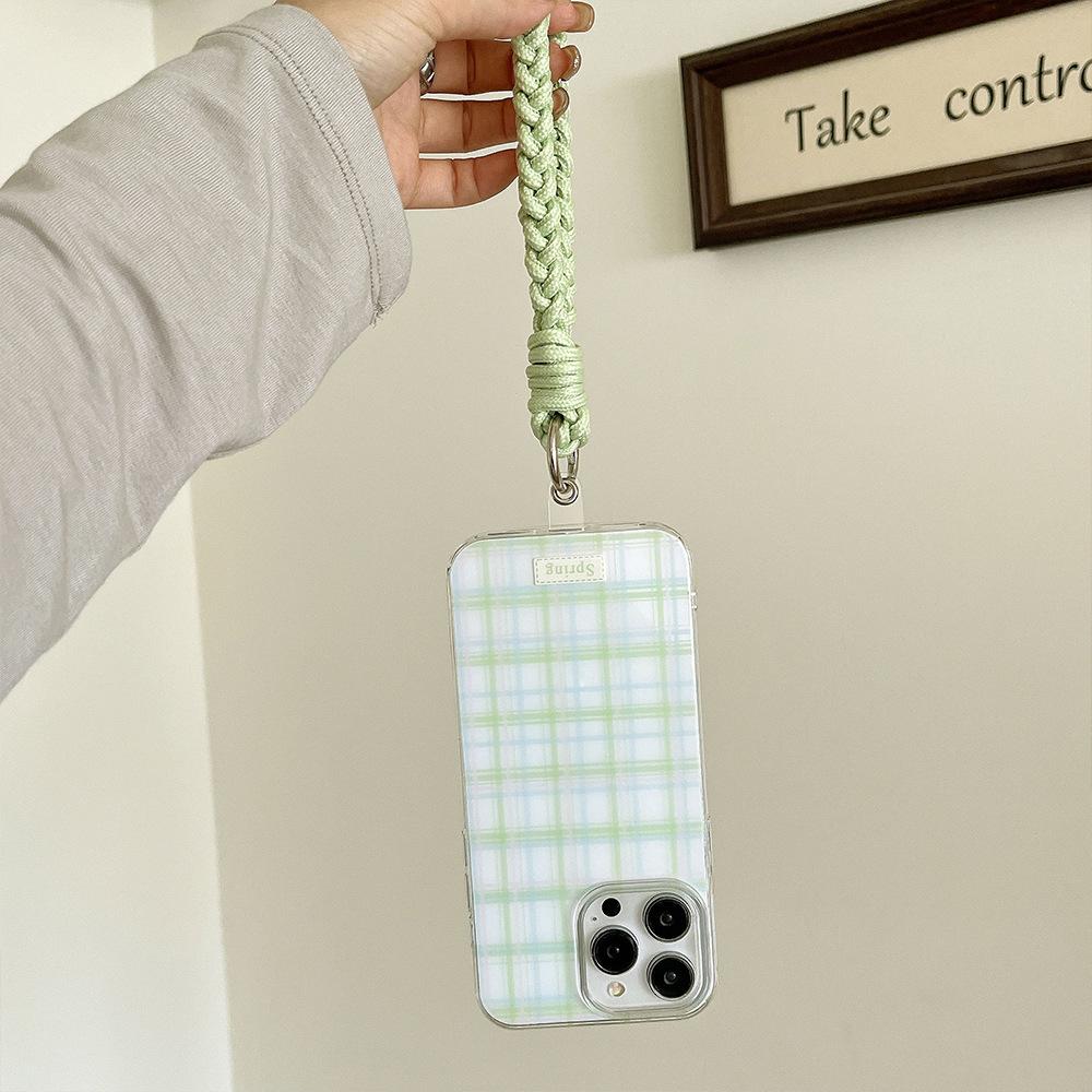 New Checkered Suits Apple 16promax Mobile Phone Case Apple 15 Protective Case 14 Bracelet 13 Anti Fall 12 Women's Models