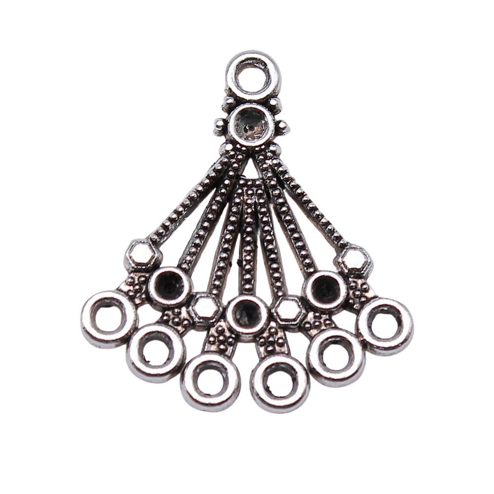 Geometric Flower Multi Loop Connectors Metal Links For Earrings Accessories Parts