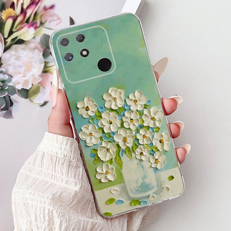 Soft Full RMX3430 Protective Cover For Realme Narzo 50A Casing Cat Pattern For Realme Narzo 50A Narzo50A Silicone Covers Case