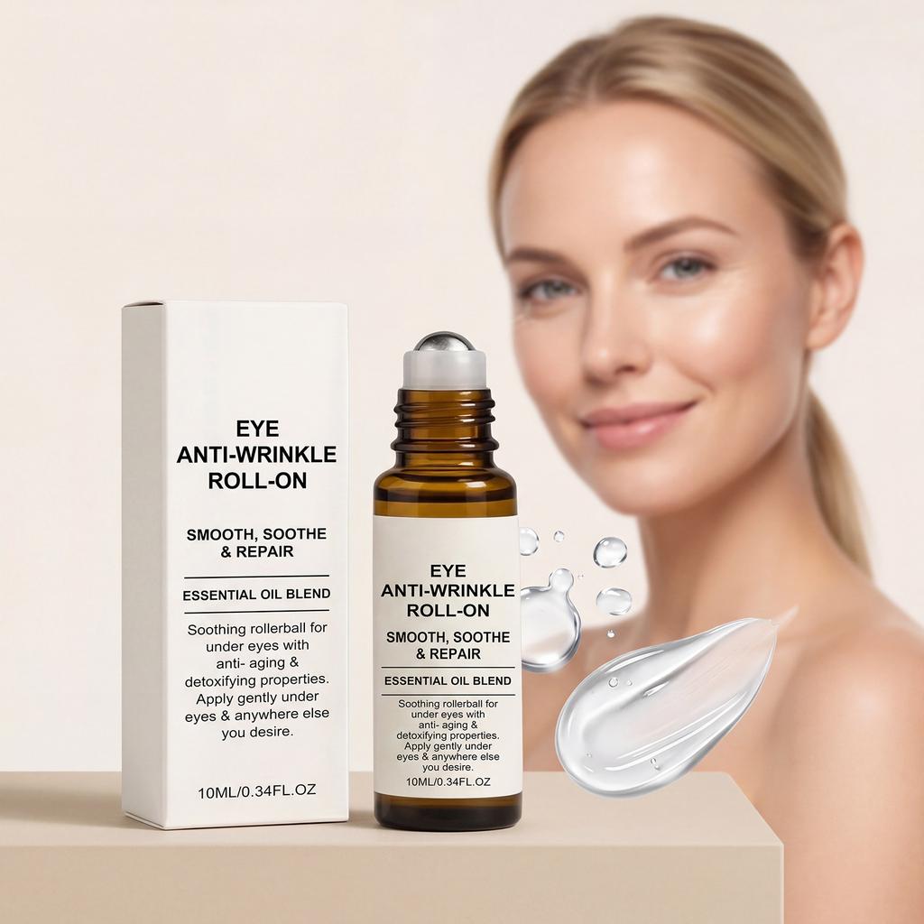 Gentle Portable Eye Roller Massage Moisturizing Refreshing Fast-Absorbing Non-Greasy Daily Eye Care 10ml