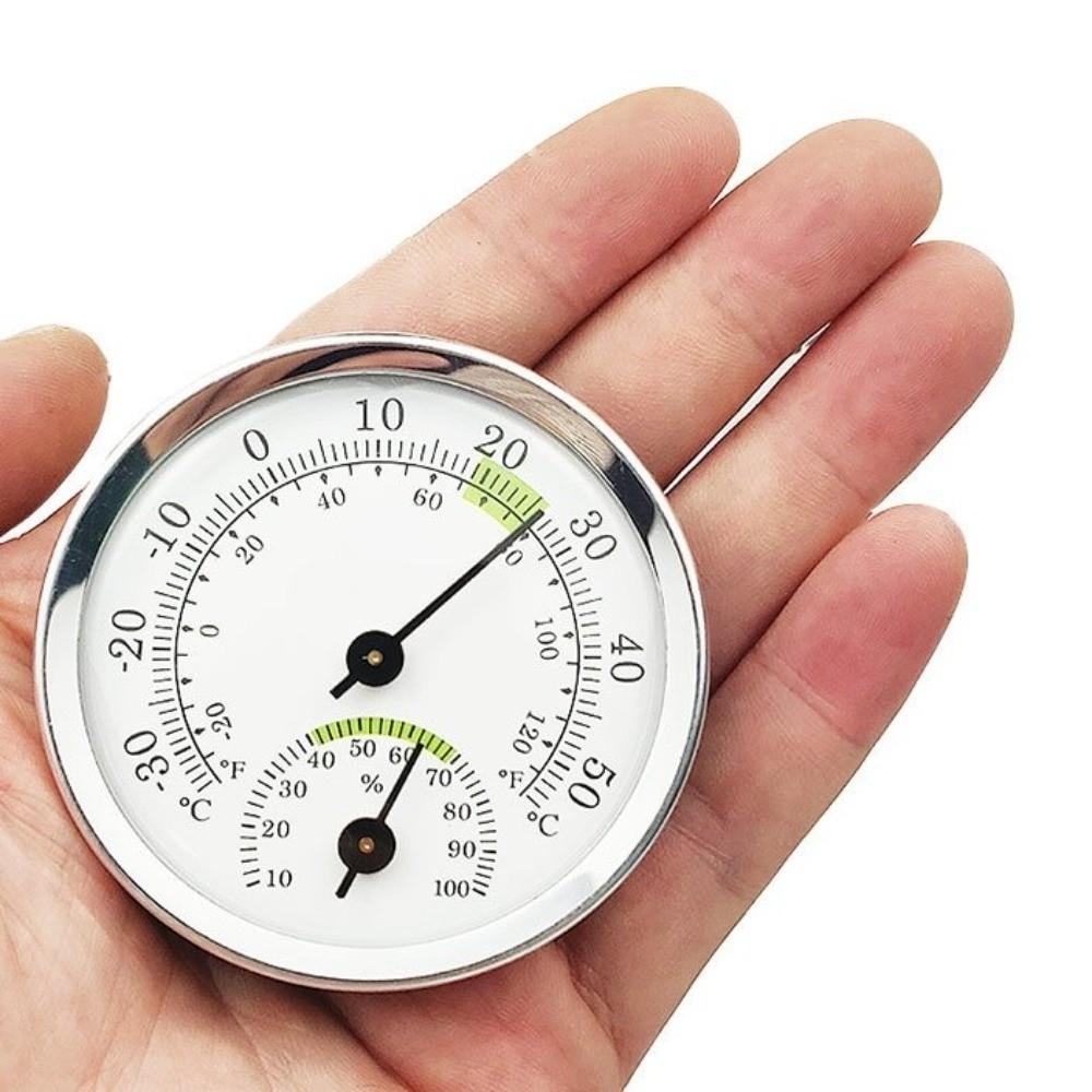 Round Pointer Type Mini Pointer Thermometer No Battery Required Analog Hygrometer  Indoor Room