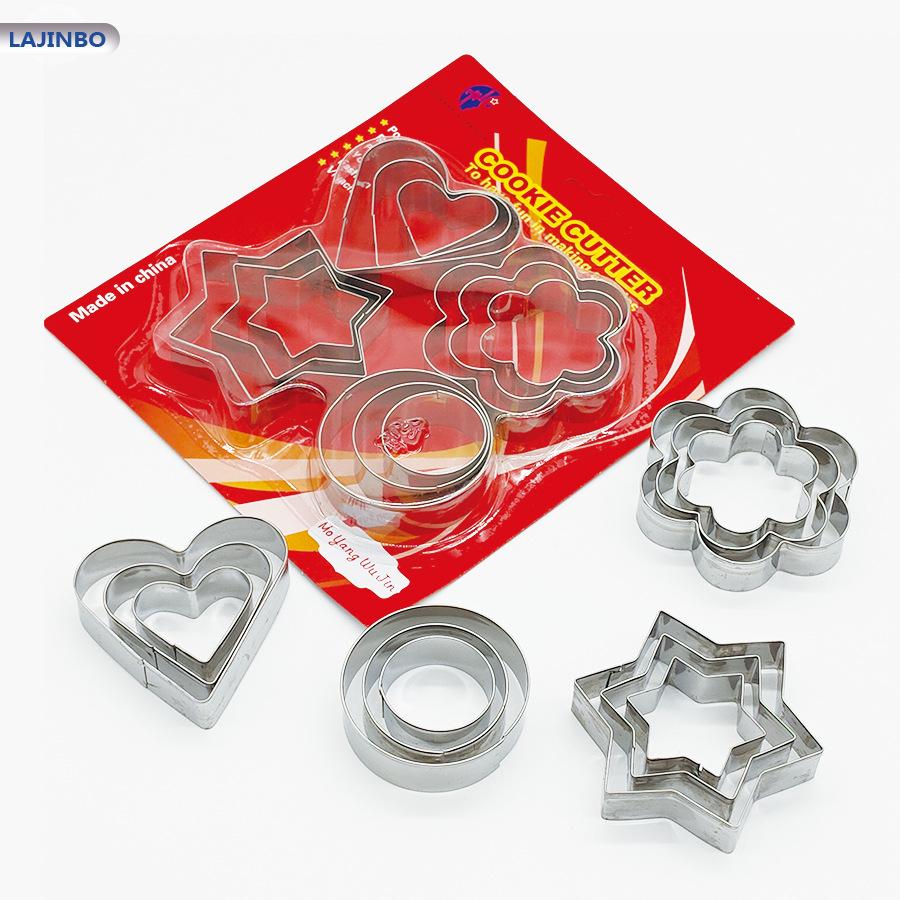 10-Piece Stainless Steel Christmas Cookie Cutter Set for DIY Baking