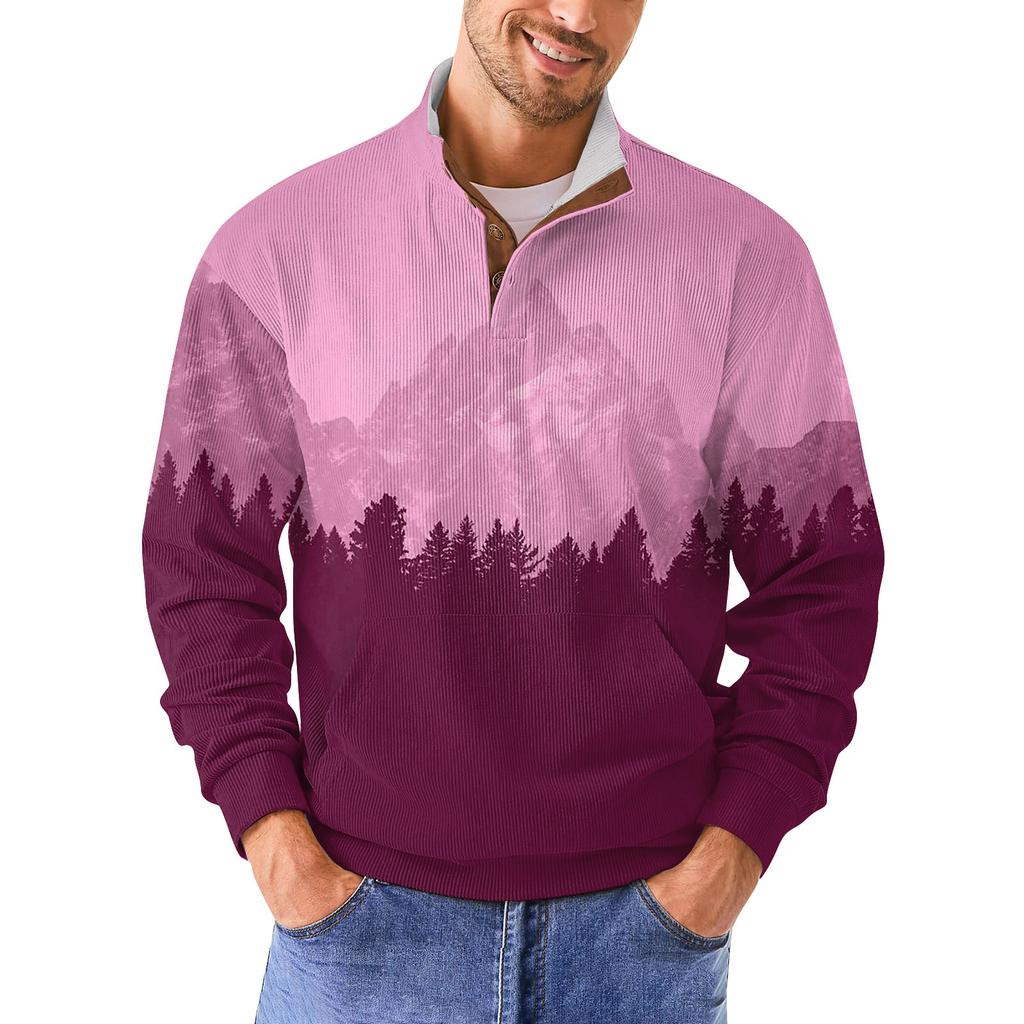 Lässiges Retro-Sweatshirt mit Farbverlauf für Herren