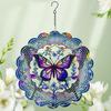 Wind Spinners Metal Butterfly - Butterfly Gifts for Women Mom Grandma Wife, Hanging Wind Spinner for Outdoor & Indoor Decorations, 12 Inch 3D Wind