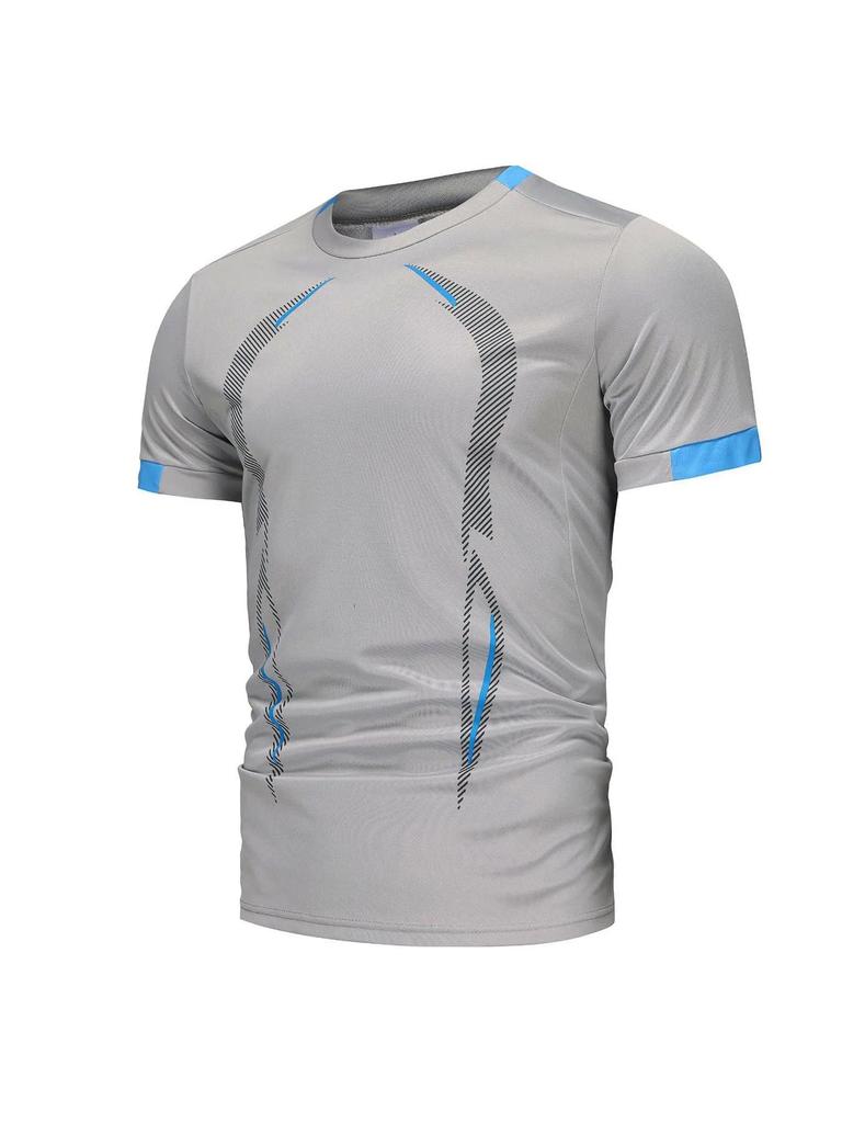 Sommer Sportbekleidung Gym Atmungsaktives T-Shirt Herren Schnelltrocknendes Jogging T-Shirt Herren Trainingsshirts Fitness Tops Lauf-T-Shirt