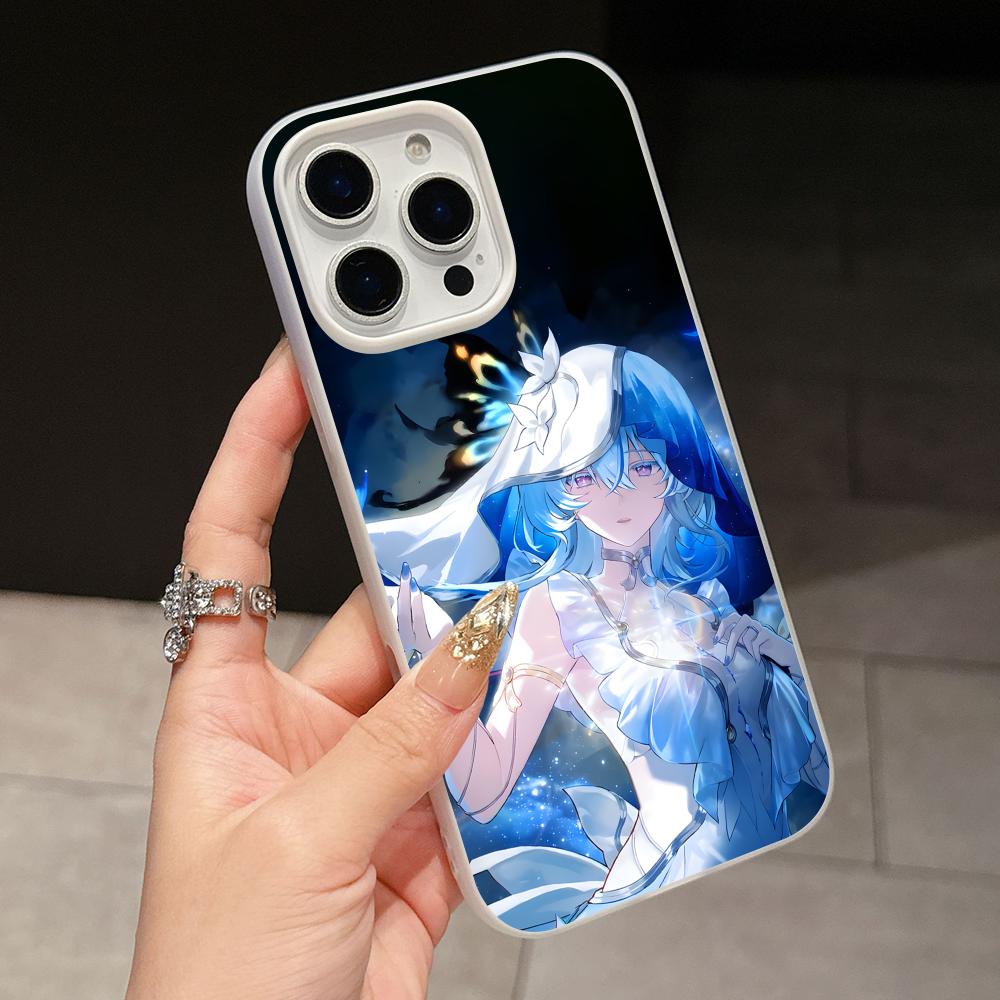 

Wuthering Waves Shorekeeper Jelly Double layer White Mobile Phone Case for iPhone 17 16 15 14 13 12 11 Air Pro Max Plus iPhone 14 Plus