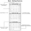 2026 Wall Calendar - 3 Month Calendar Vertical Display, 3-Month Wall Calendar 2026, Jan. 2026 - Dec. 2026, 11" X 26", Large Monthly Calendar, Lay-