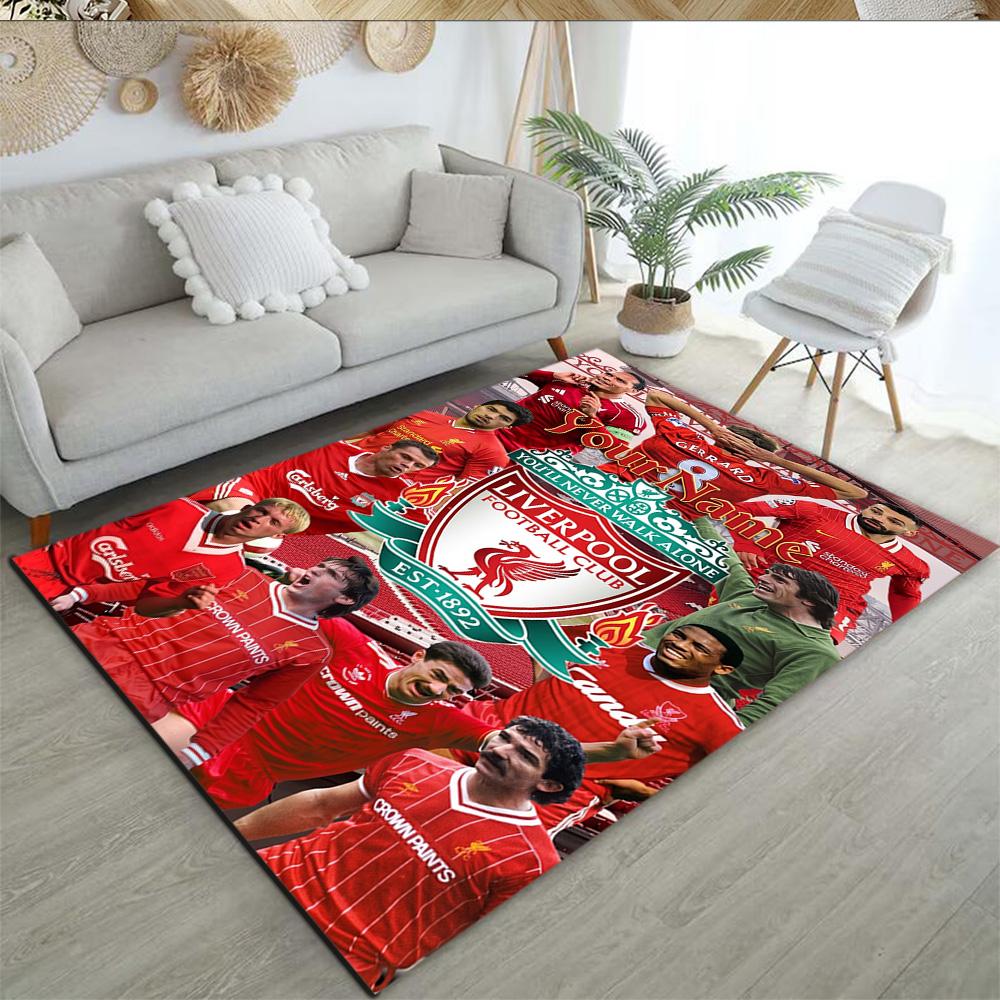 Liverpool Personalized Text Floor Mat Design for Foyer Study Room Decorate Room Dormitory Anti-slip Rug Office Home Decor