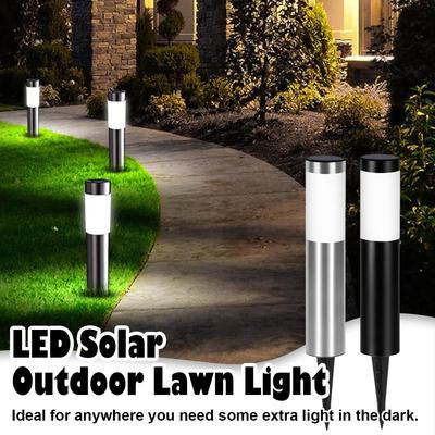 Luci solari da giardino impermeabili IP44 in acciaio inox a LED, luci solari da giardino per vialetti, vialetti, cortili