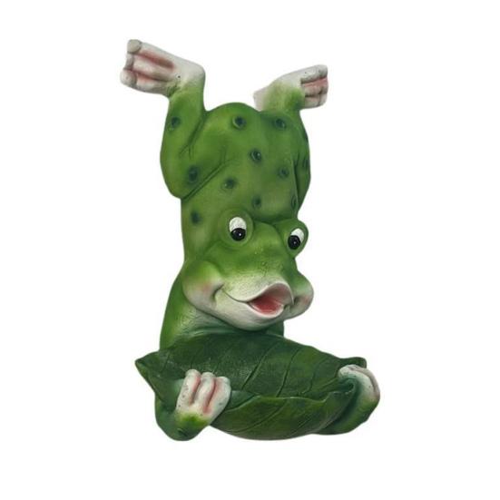 Žabí socha Krmítko pro ptáky Zahradní dekorace Žabí figurka Pryskyřice Žabí design Krmná miska na strom Venkovní použití Terasa Zahrada Přední veranda