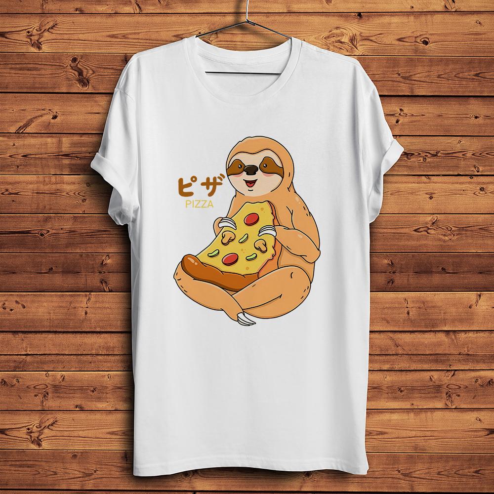 

Kawaii Lazy Sloth Love Pizza and RaUnisex Funny TShirt Unisex Homme Short Sleeve Casual Breathable T Shirt Unisex Streetwear Tee 4XL